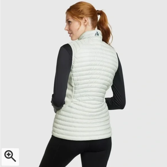 Eddie Bauer Storm Down 800 Silver Gray White Vest Sz XS Travel Snow Winter - Picture 14 of 16